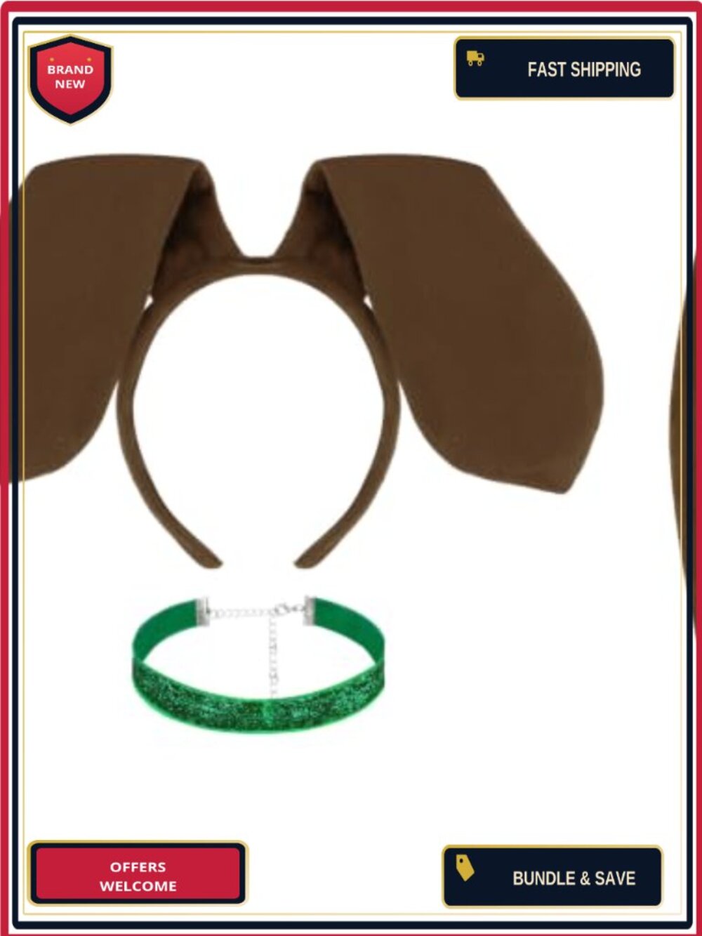 Rooster Costume Set 3 Pc Headband Tail Necklace Adult Animal Cosplay Party